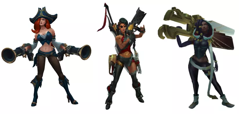 Champions with Guns - Miss Fortune, Samira, Senna